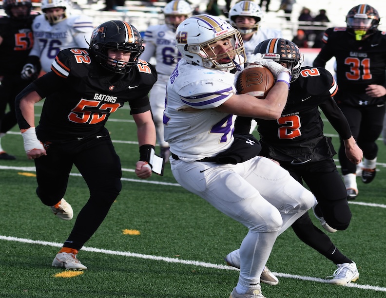 Taurean Consiglio is happy he found football again, after leading Bishop Guilfoyle to its fifth Class 1A state championship